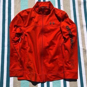 Boys orange Under Armour zip up